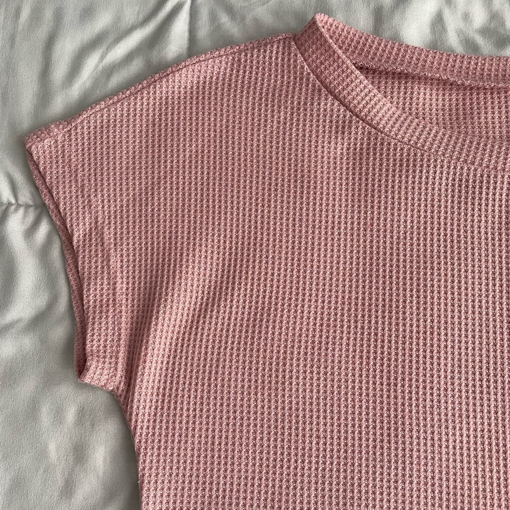 Waffle knit top from shein size medium